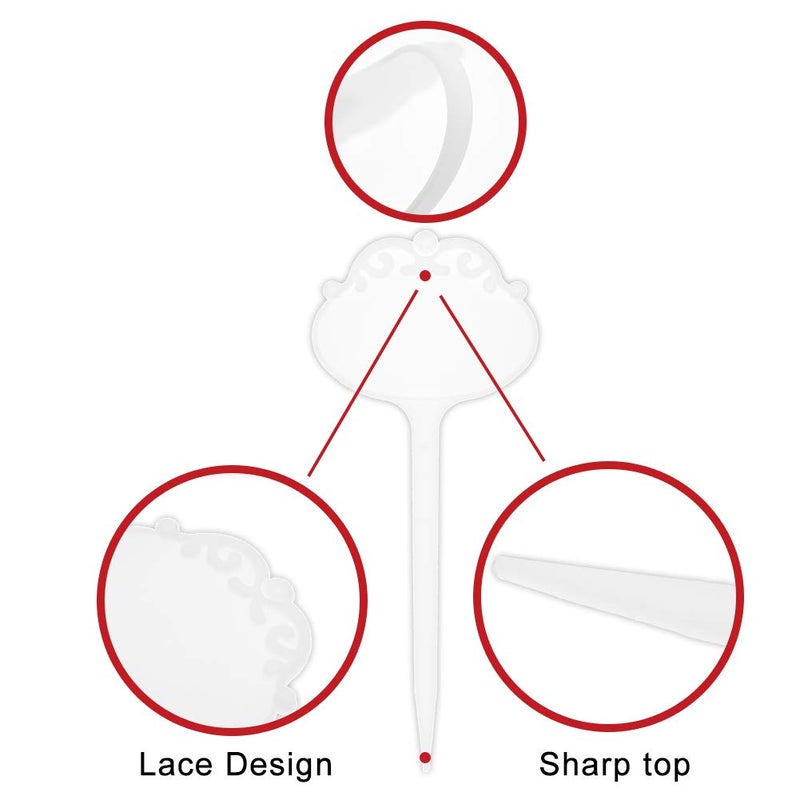 SumDirectÂ® 100pcs 2.68"x6.5" Thick Plastic Waterproof Plant T-Type Tags Markers Nursery Garden Labels (White) - Image 5